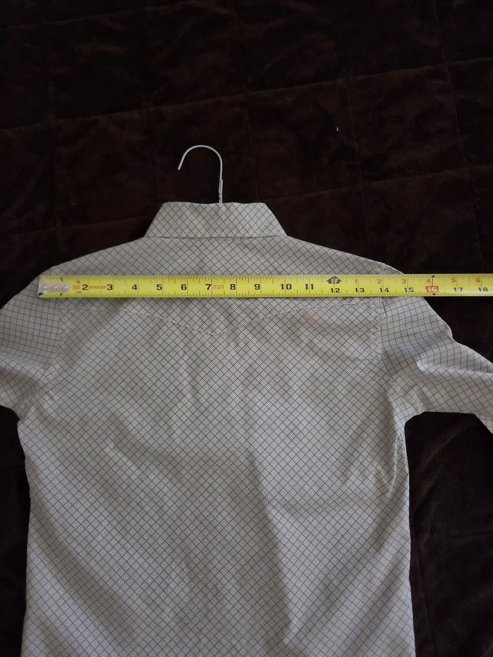 Wrangler Boys Button-Down Shirt in Beige and White Diamond Print